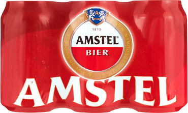 Amstel sixpack met 6 blikjes van 0,33 liter Amstel sixpack met 6 blikjes van 0,33 liter